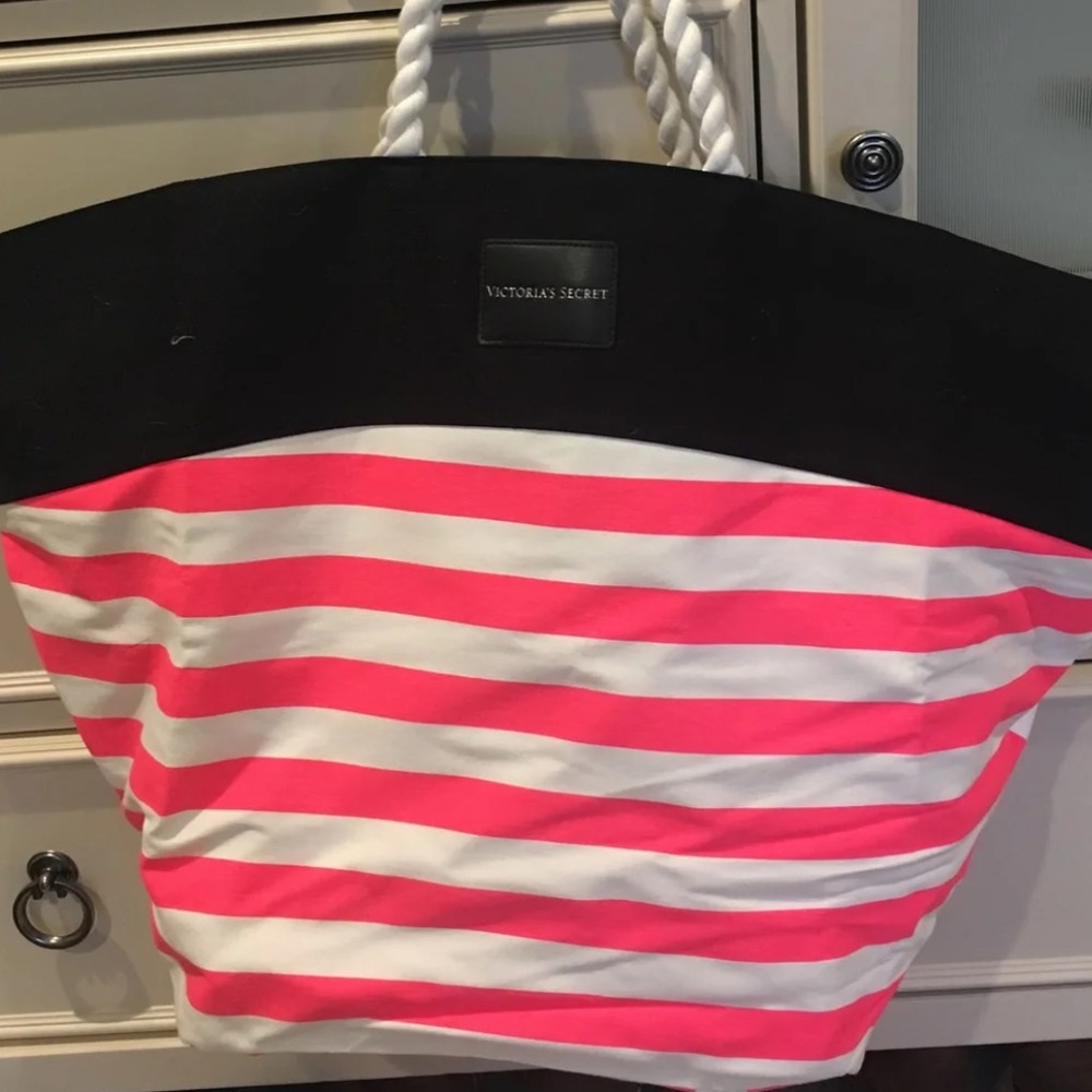 VS Striped Pink Beach Tote